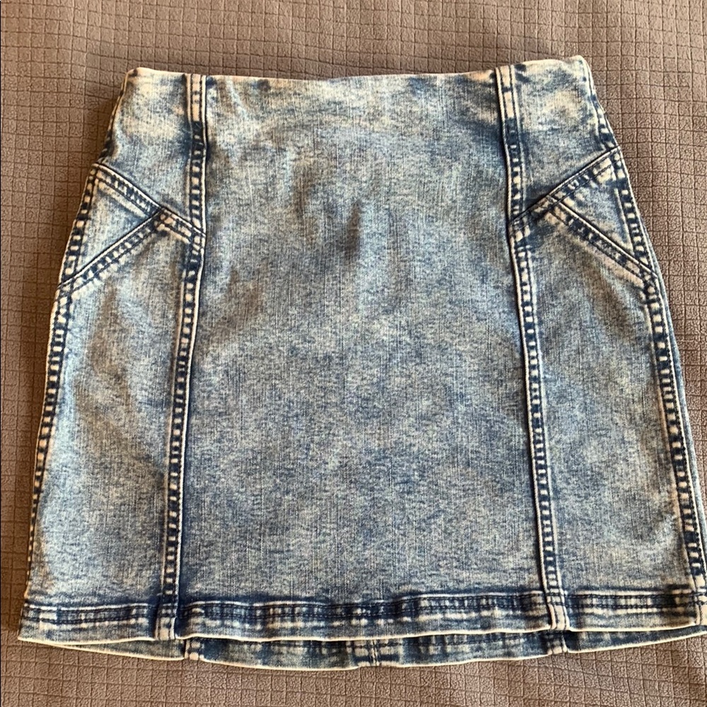 Denim Blue Faded Mini Skirt Wild Fable Size XS